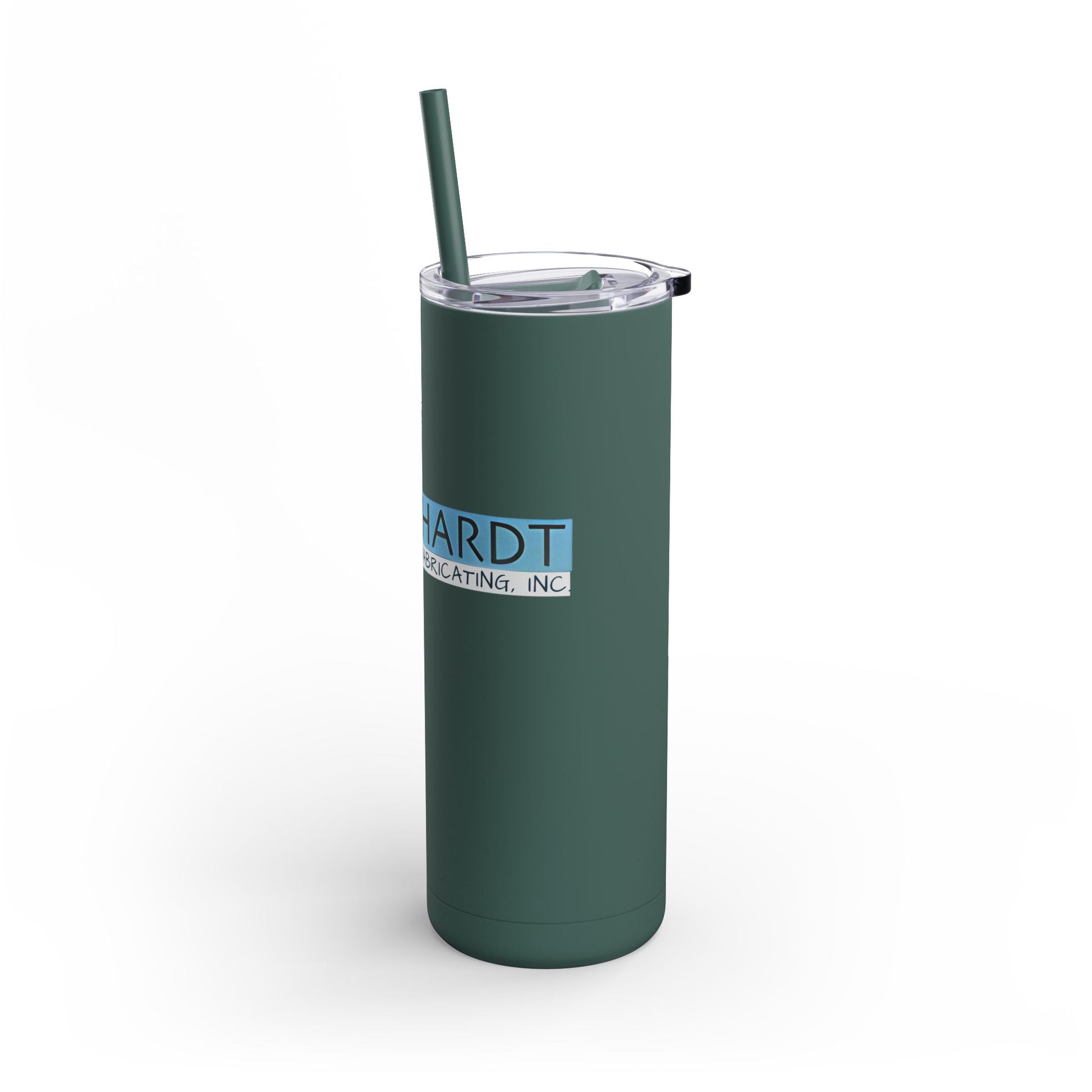 Burghardt Metal Fabricating, Inc., logo on a 20oz Insulated Skinny Tumbler