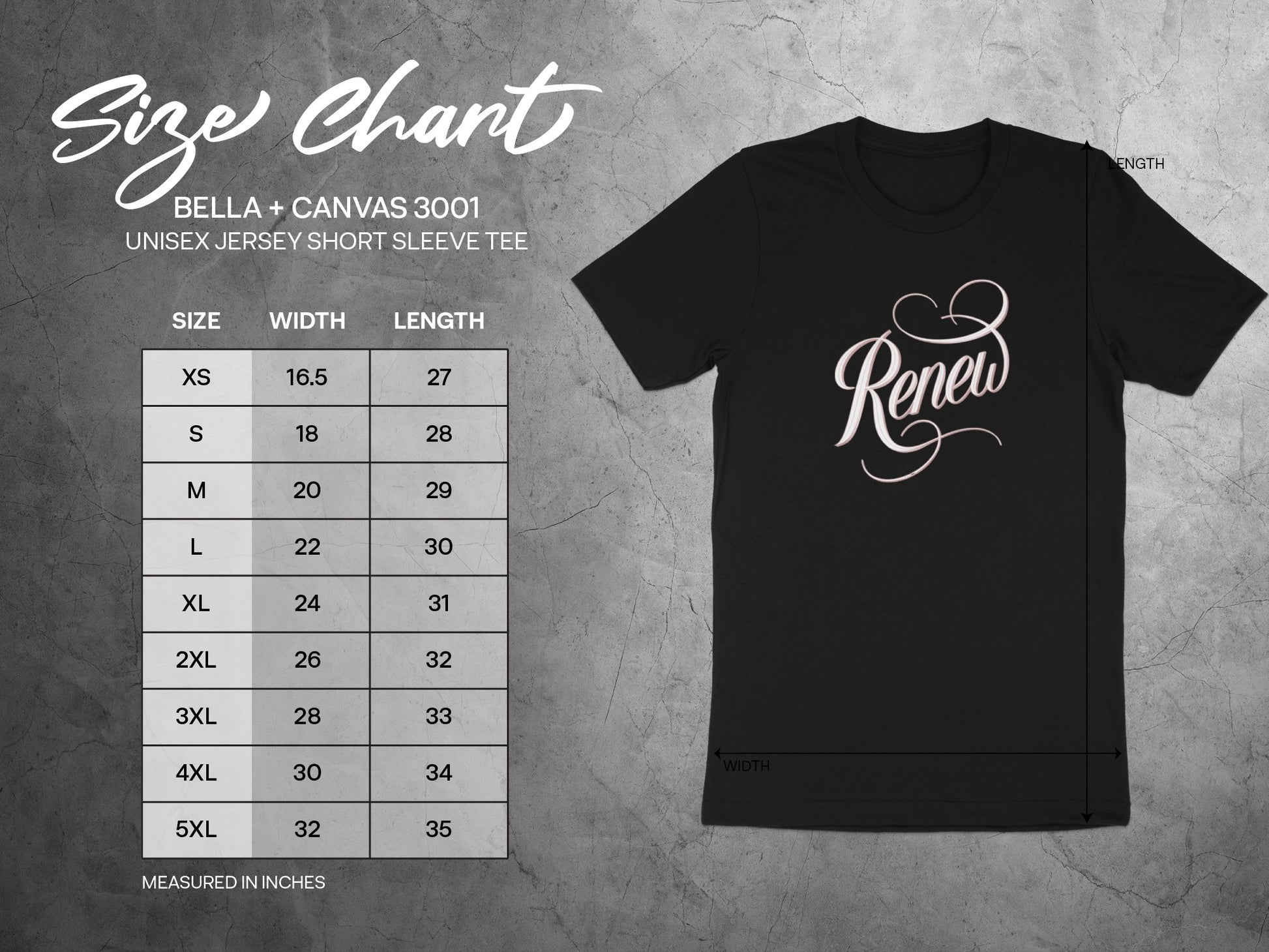 Renew BELLA + CANVAS 3001 UNISEX TEE product type
Black T-Shirt, Renew Tee, Bella Canvas, Unisex Shirt, Short Sleeve, Graphic Tee, Script Renew, Inspirational, Motivational, Fashion Shirt, Casual Apparel, Everyday Tee, Black Clothing, Crewneck Top, Gift Idea, Modern Style, Printed Tee, Statement Piece, Positive Message, Renewal Theme