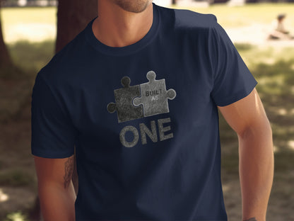 Built As One Puzzle Piece Graphic T-shirt
