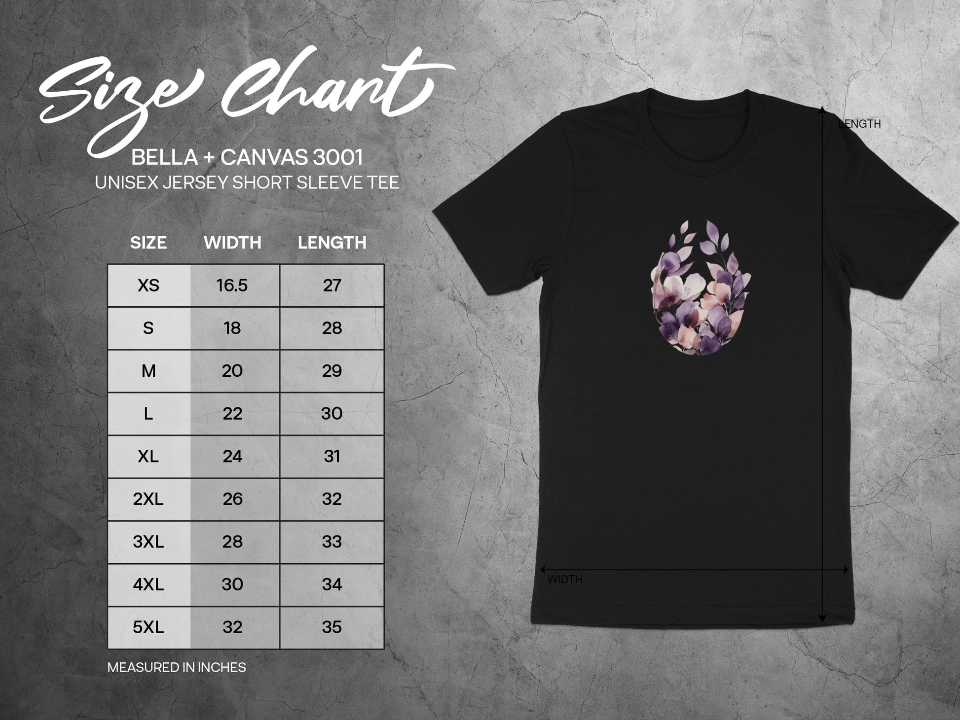 Floral Egg Graphic Bella Canvas 3001 Jersey Tee