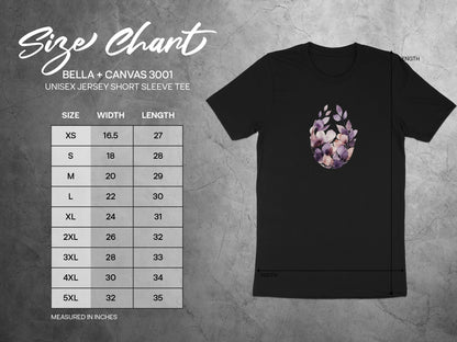Floral Egg Graphic Bella Canvas 3001 Jersey Tee