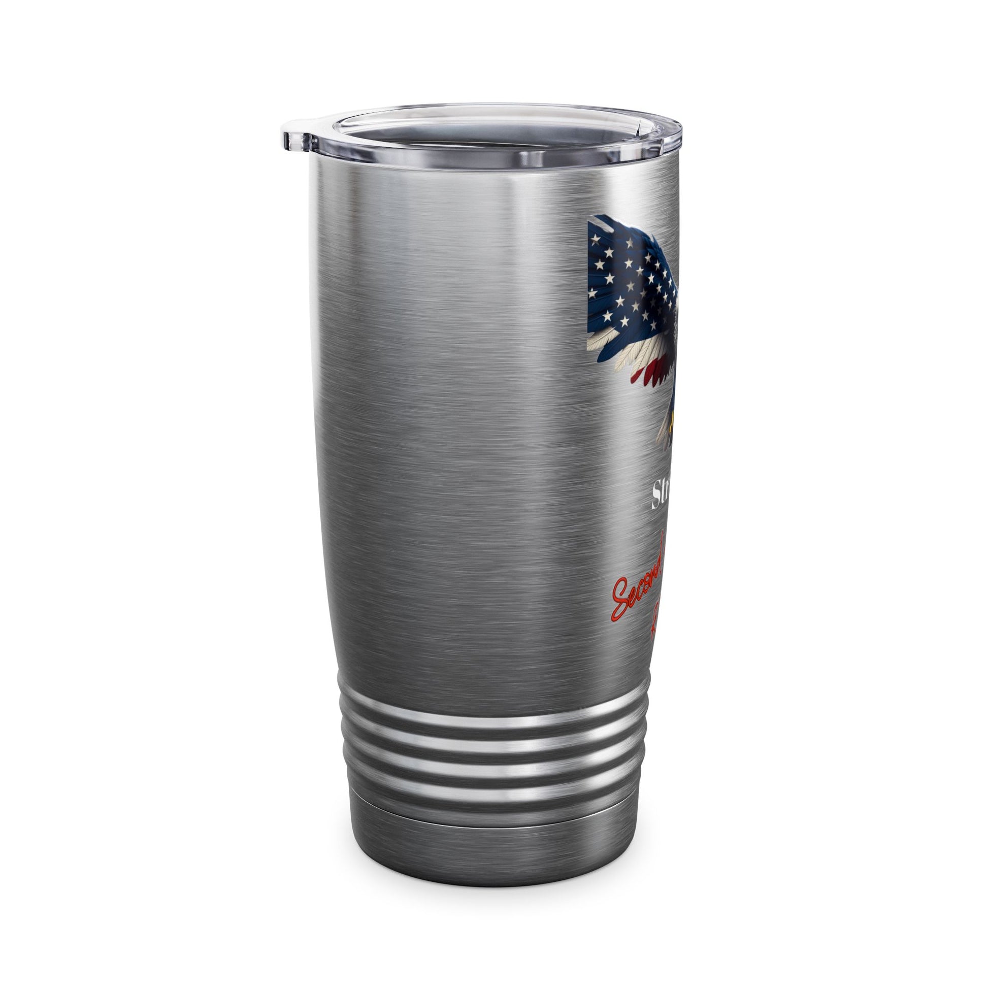 Stars & 2nd Amendment Rights Patriotic Eagle on a 20oz Insulated Tumbler