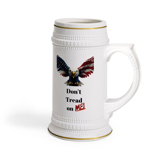 Don't Tread On Me Patriotic Eagle on a 22oz Ceramic Beer Stein