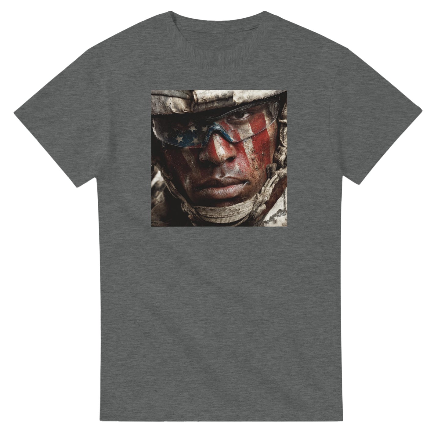 Patriotic Grit on a heavyweight t-shirt