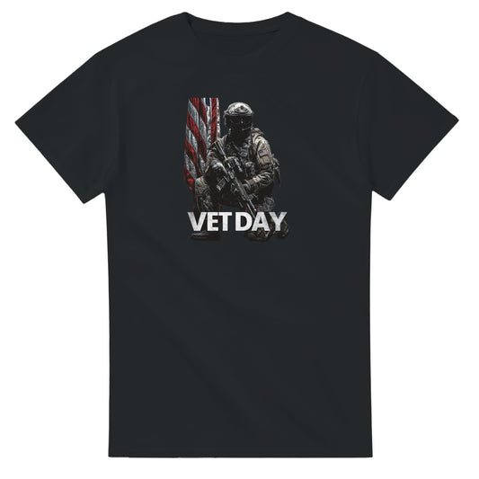 Vet Day Support on a heavyweight t-shirt