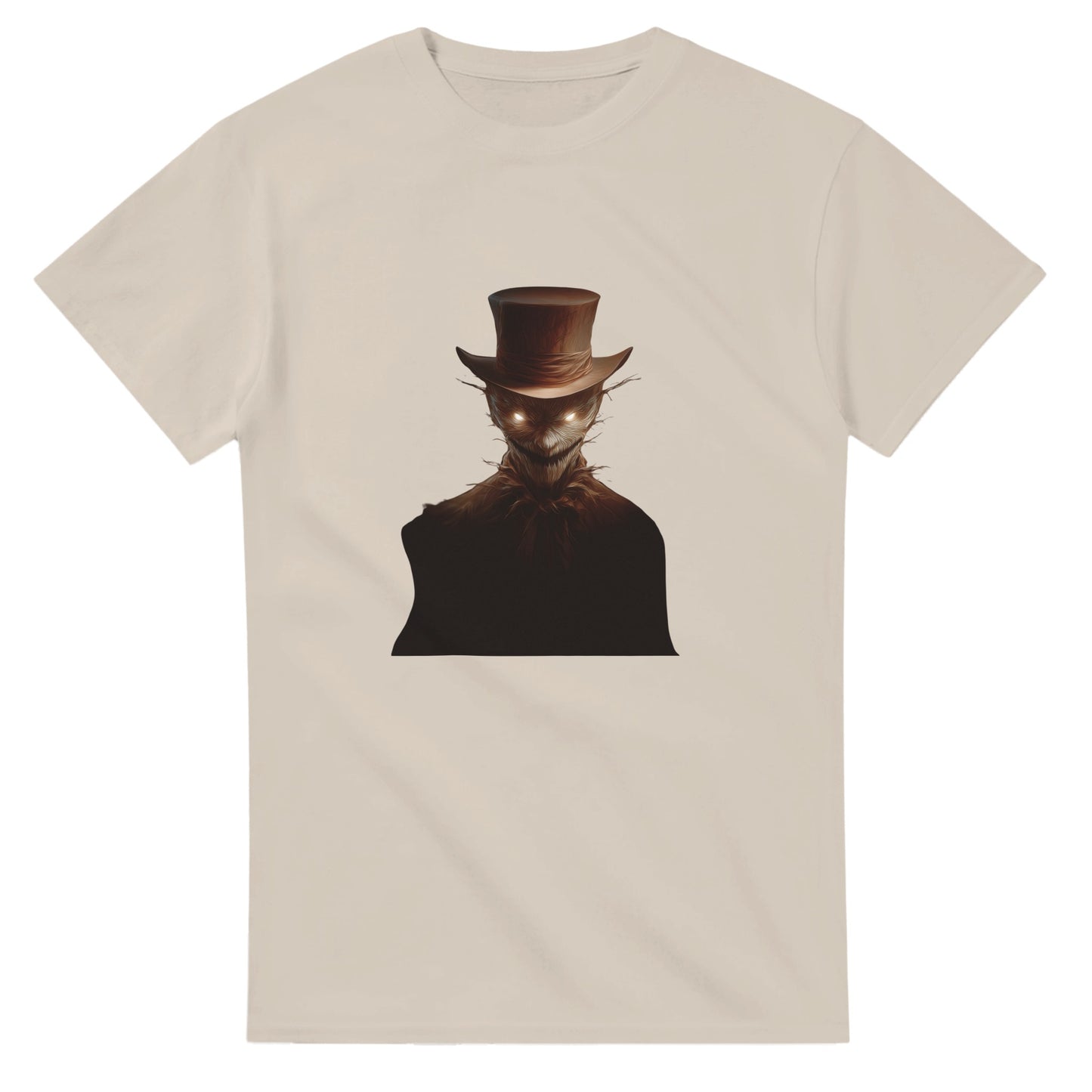 Mysterious Scarecrow Glowing Eyes on a Heavyweight T-shirt