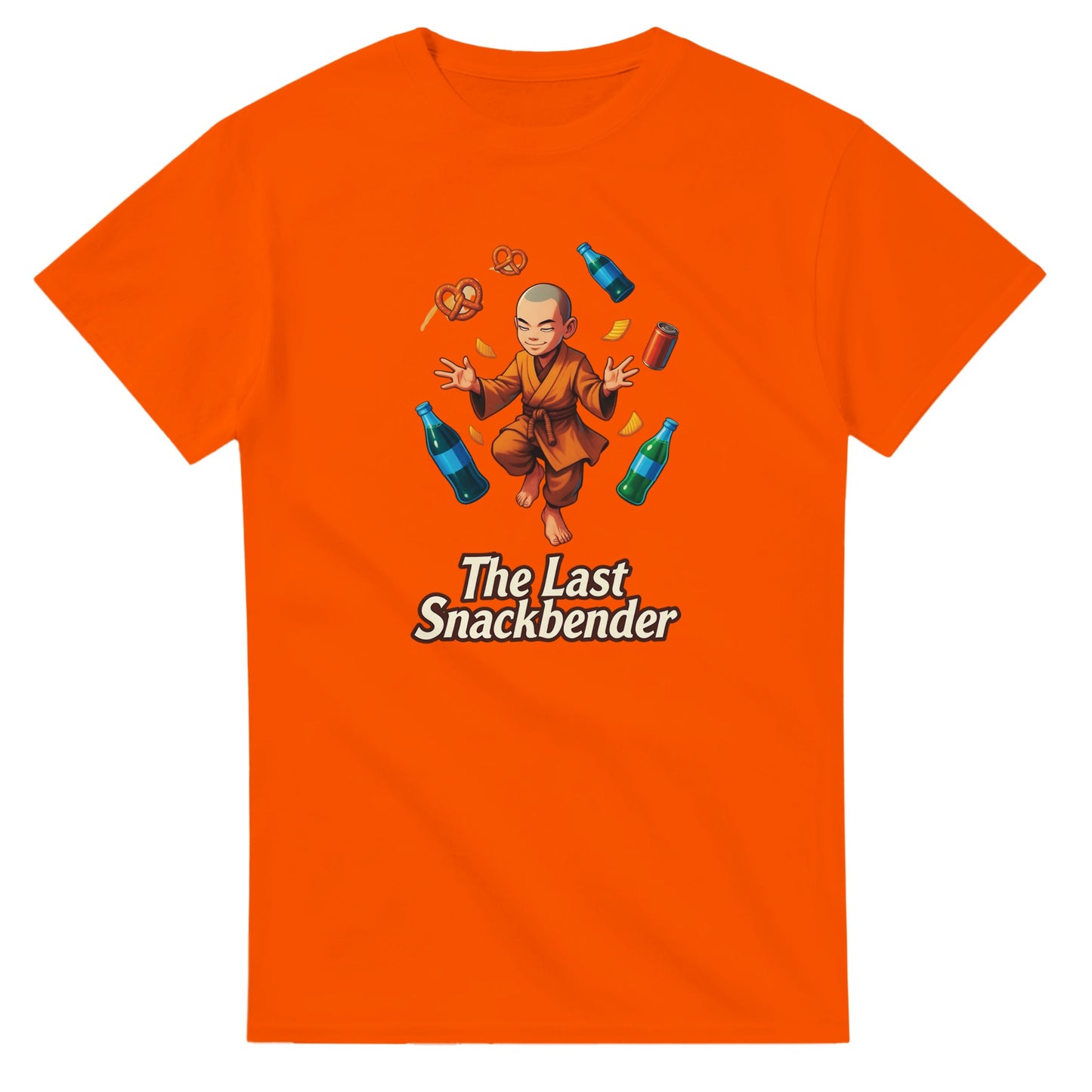 The Last Snackbender graphic design on a Heavyweight T-shirt