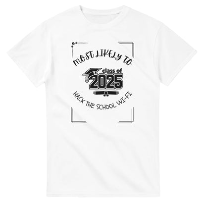 Most Likely To' high school design on a Heavyweight T-shirt 