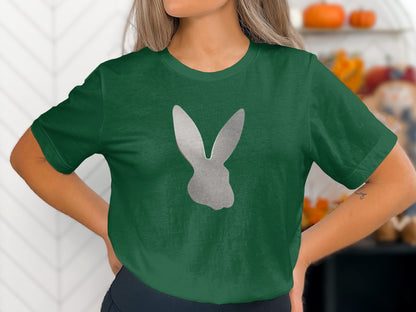 Green Bunny Design Short Sleeve Top Casual product type