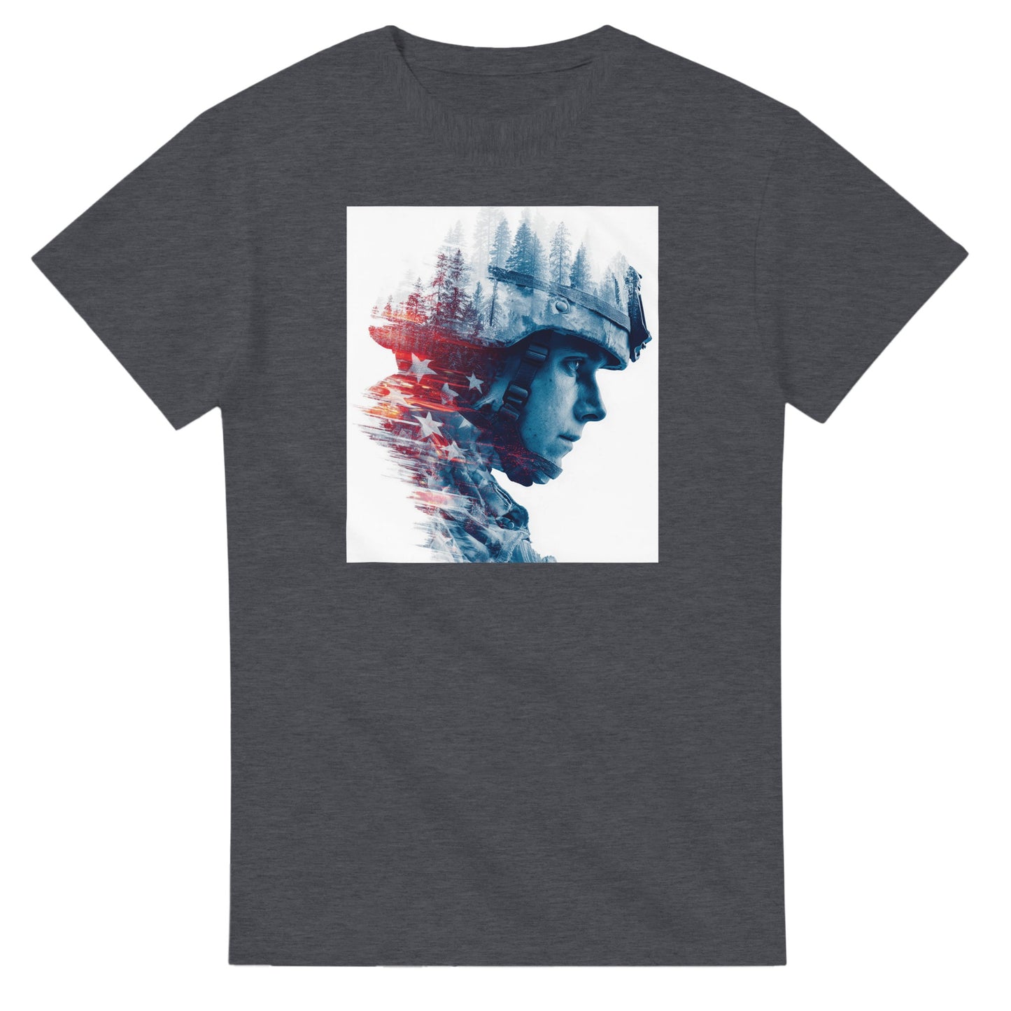 Patriotic Forest Spirit on a heavyweight t-shirt