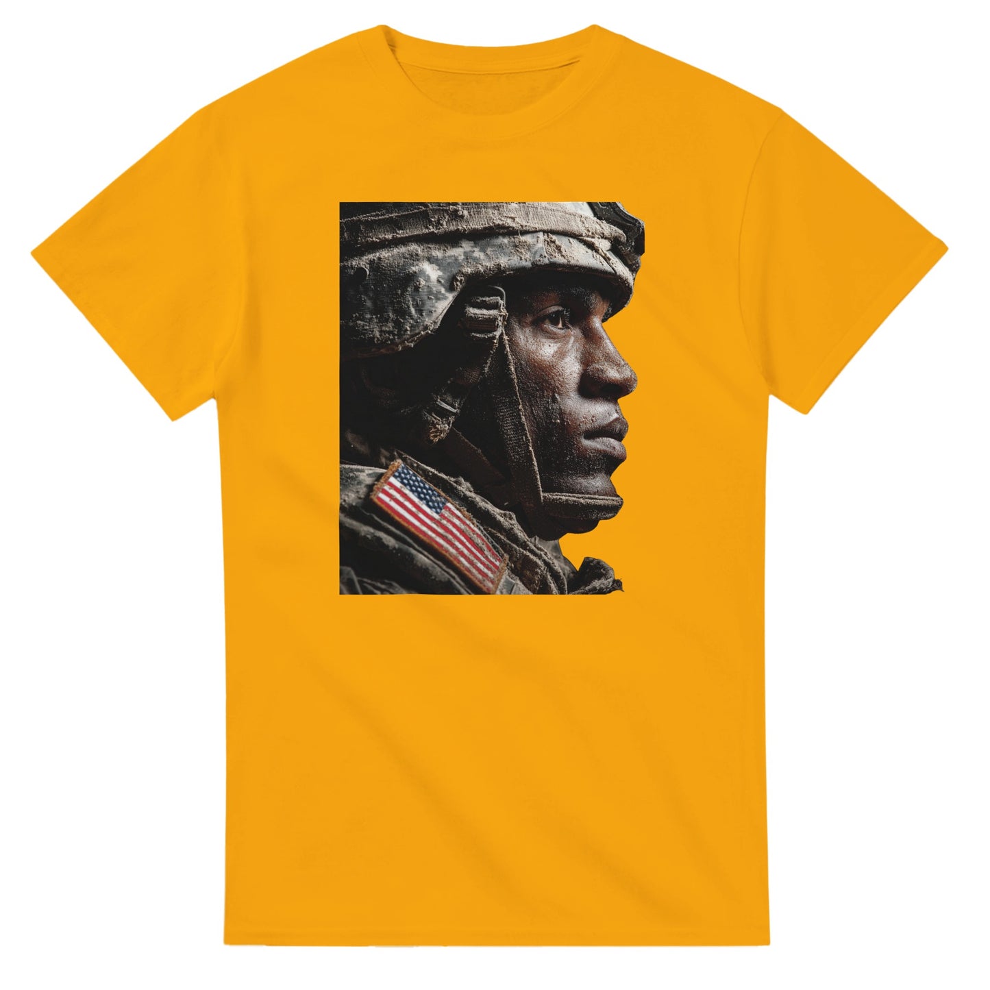 Patriotic Grit and Style on a heavyweight t-shirt