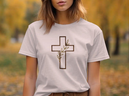 White Christian Cross Foliage Image T-Shirt product type
Christian Cross
Religious Tee
Faith Apparel
Spiritual Design
Devotional Top
Worship Wear
Olive Branch Cross
Botanical Cross
Nature Inspired
Hope Symbol
Grace Shirt
Belief T-Shirt
Symbolic Clothing
Graphic Tee
Short Sleeve
Casual Wear
White T-Shirt
Women's Religious
Christian Fashion
Gift for Her