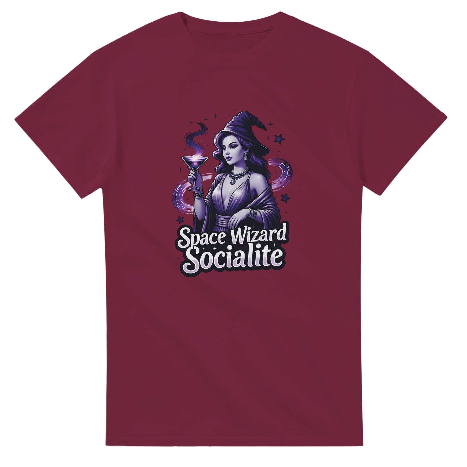 Space Wizard Socialite graphic design on a Heavyweight T-shirt