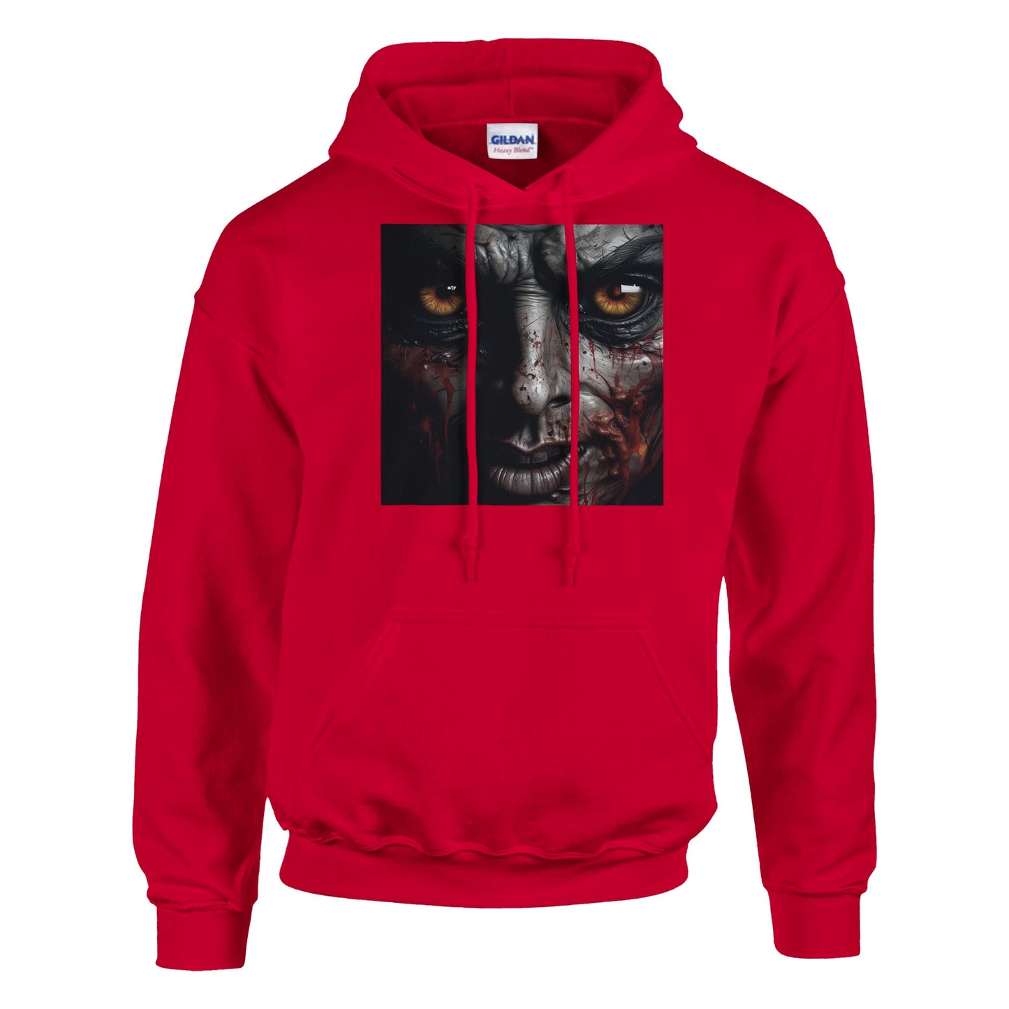 classic unisex pullover hoodie angry blood face personalized