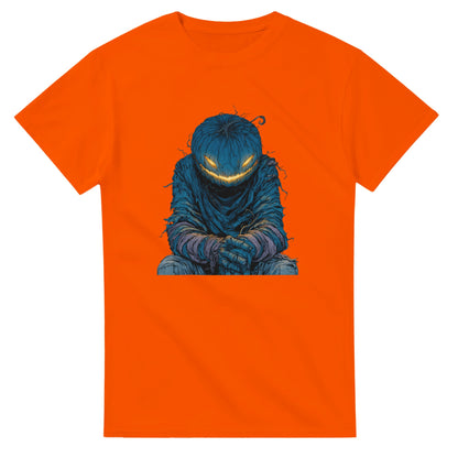 Midnight Jack-o'-Lantern on a Heavyweight T-shirt