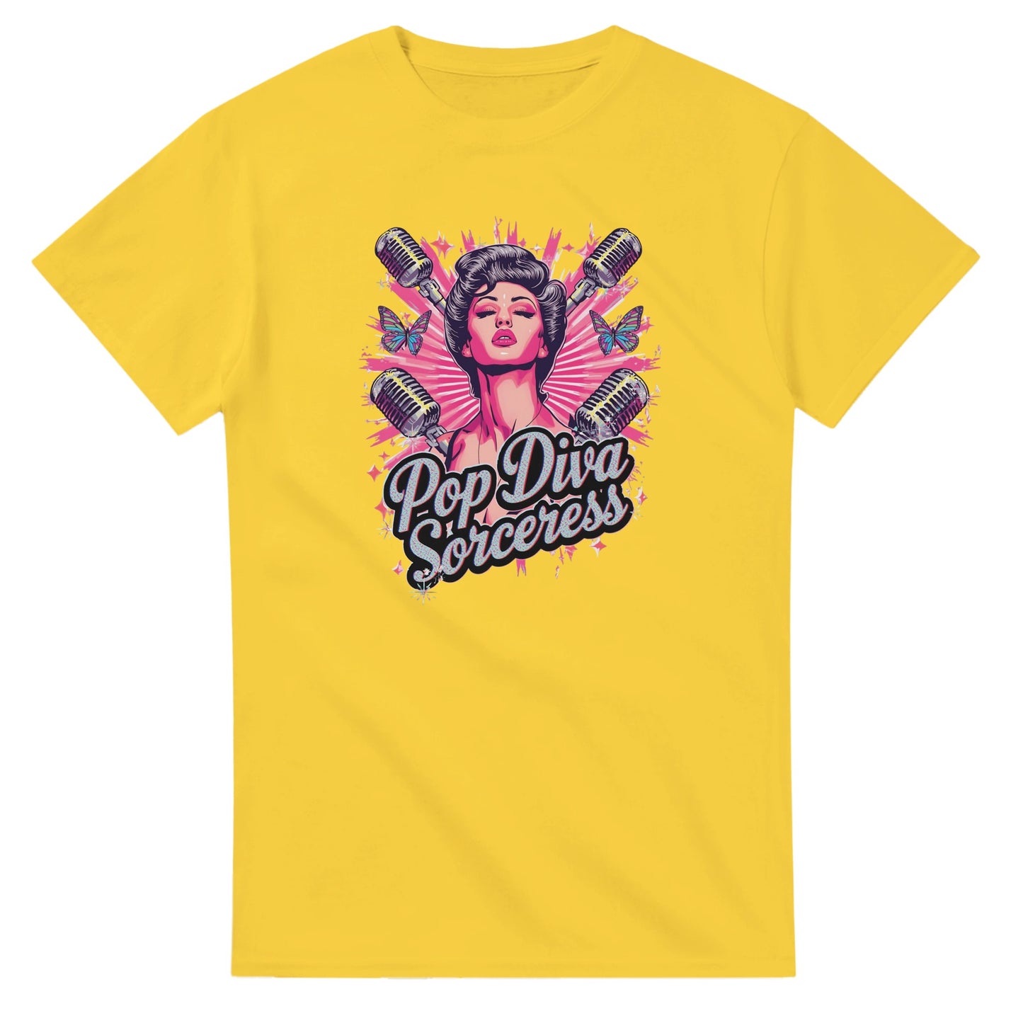 Pop Diva Sorceress graphic design on a Heavyweight T-shirt