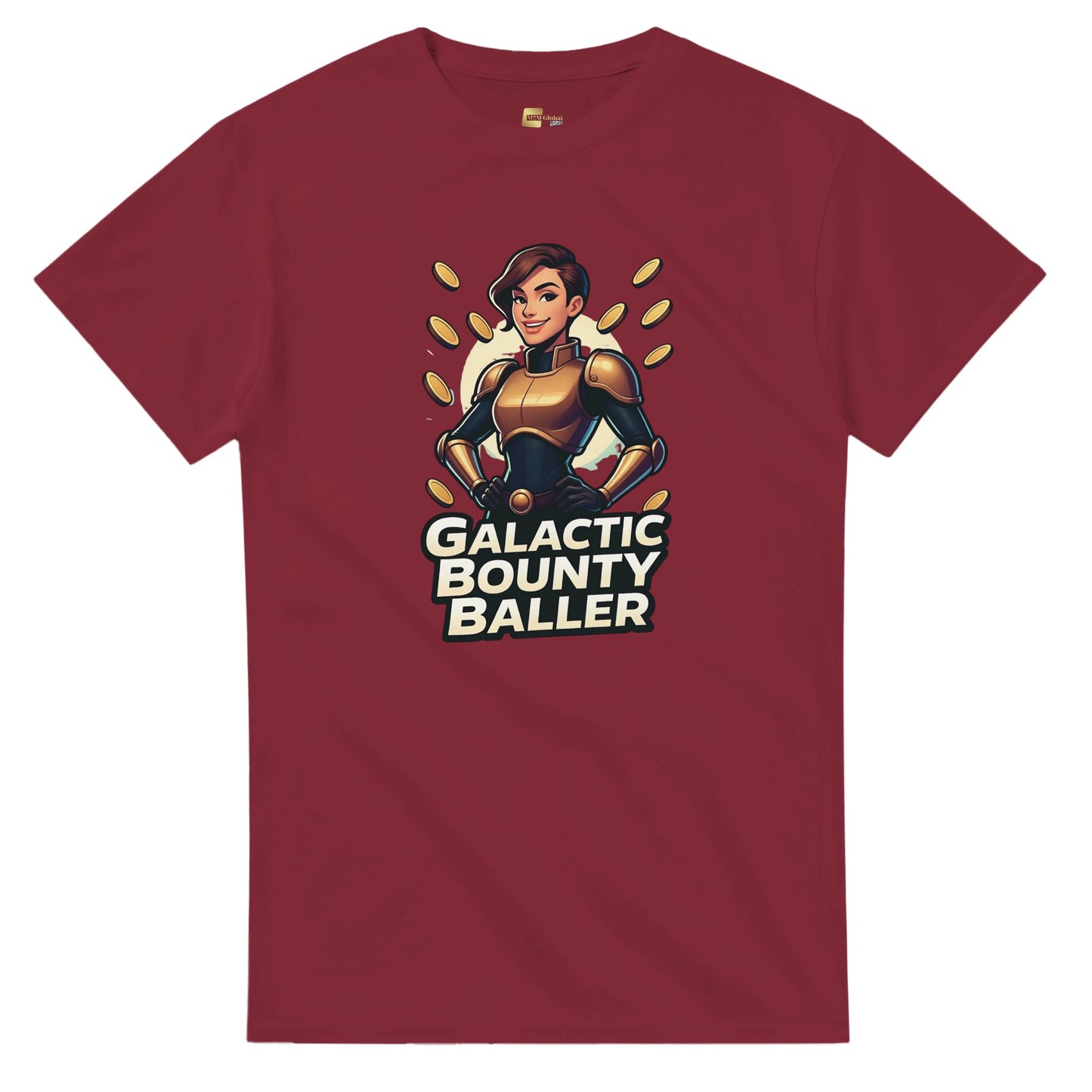 Galactic Bounty Baller graphic design on a Heavyweight T-shirt