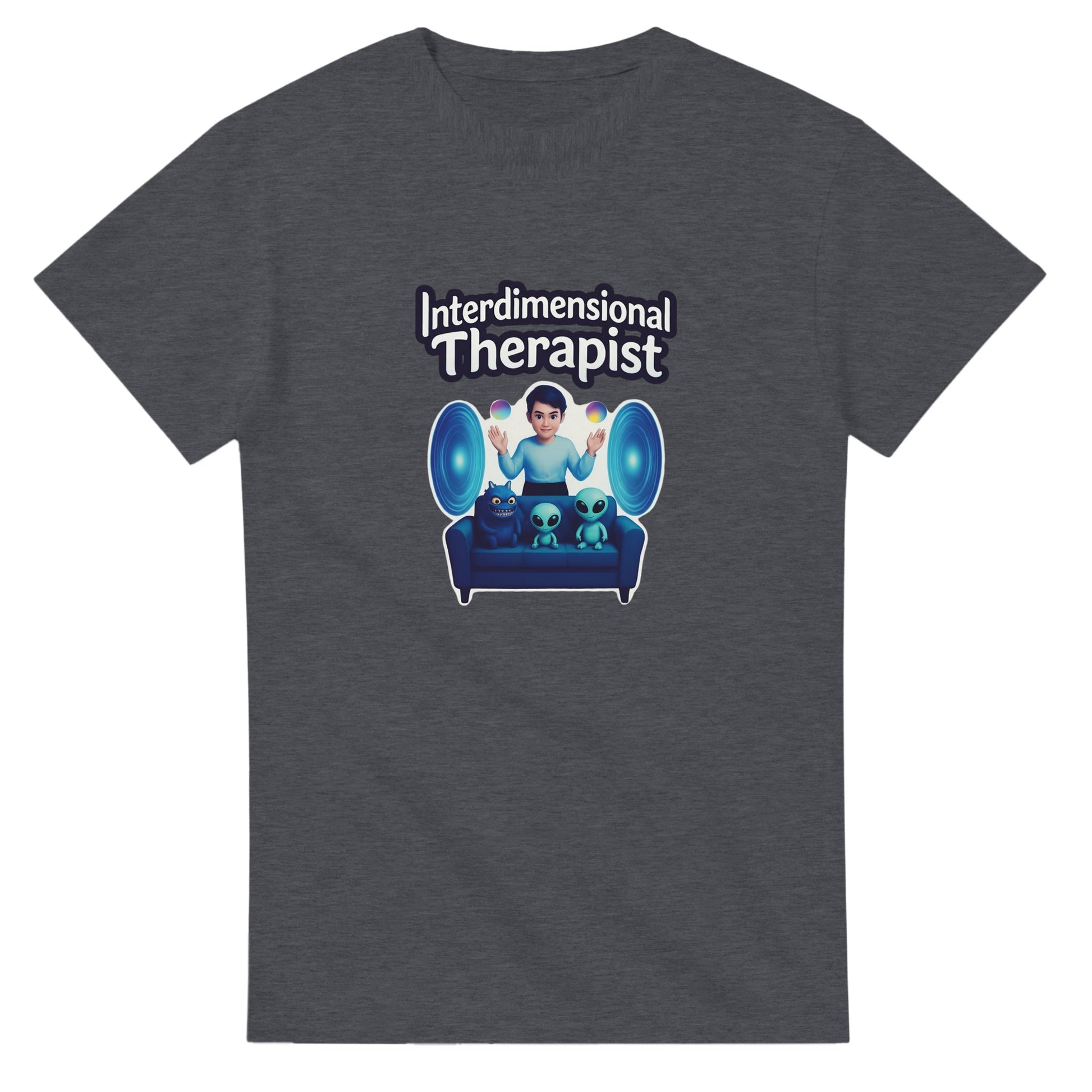 Interdimensional Therapist graphic design on a Heavyweight T-shirt