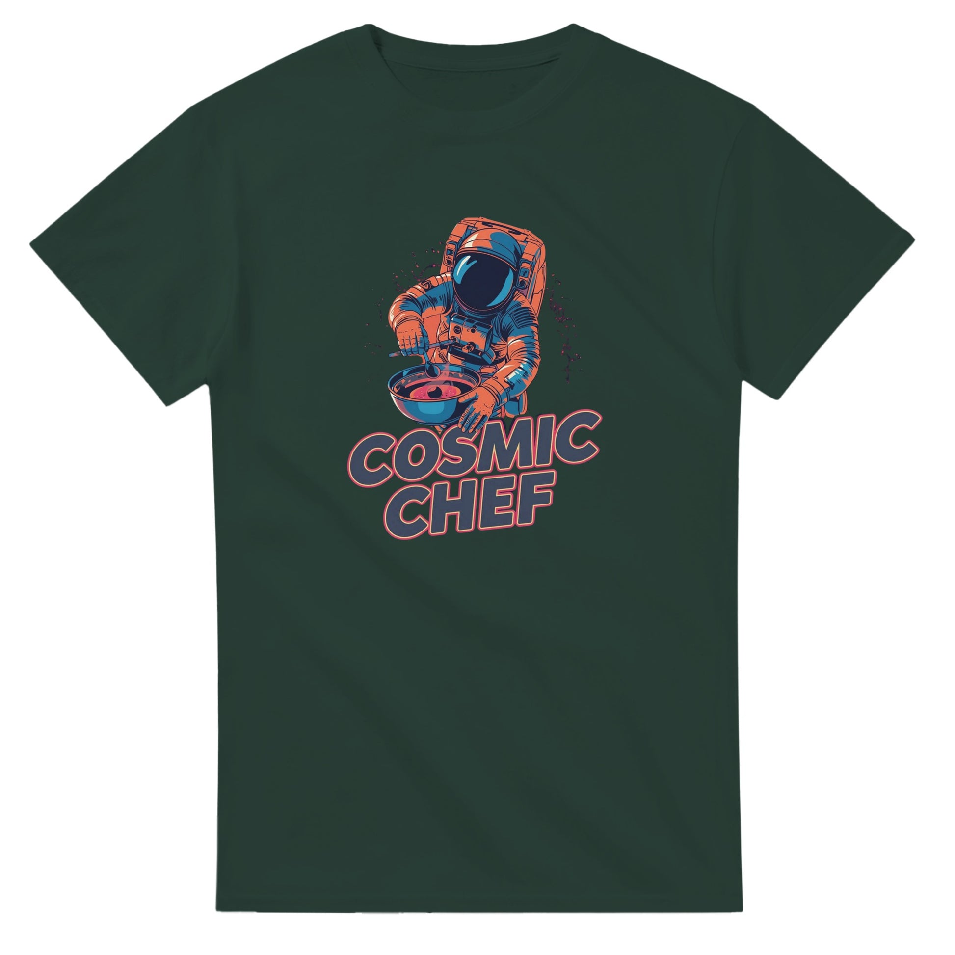 Cosmic Chef Astronaut graphic design on a Heavyweight T-shirt