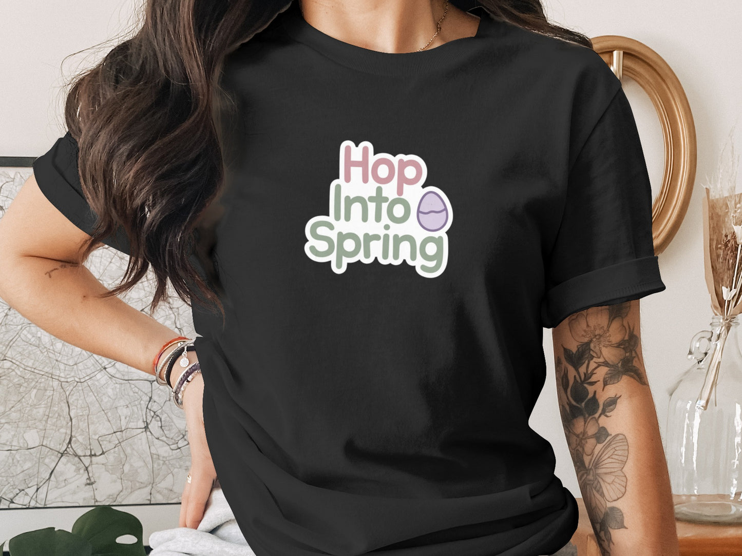 Hop Into Spring Easter Egg Design T-Shirt product type