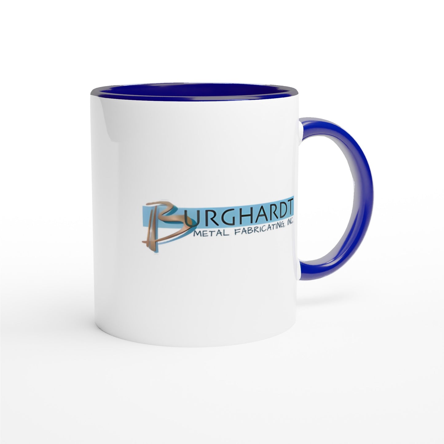 Burghardt Metal Fabricating, inc., logo on an 11oz Ceramic Mug