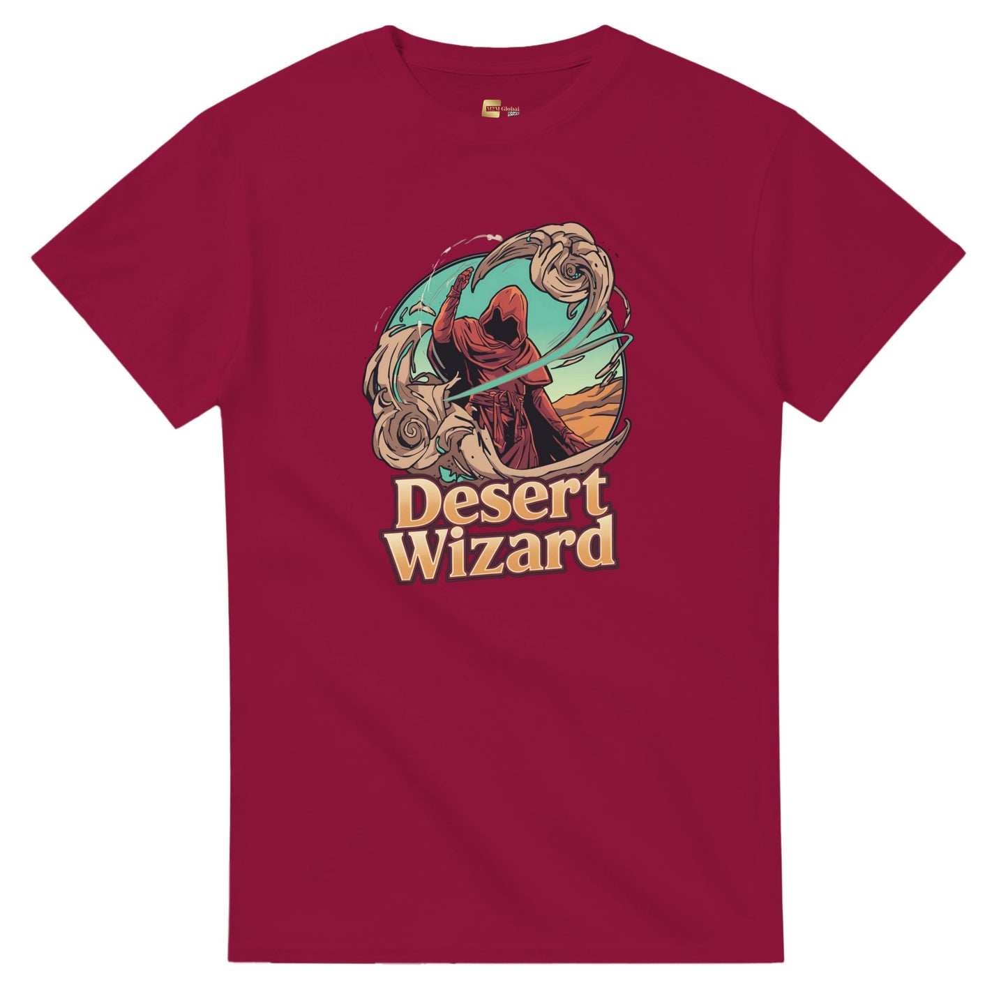 Mystic Desert Wizard graphic design on a Heavyweight T-shirt