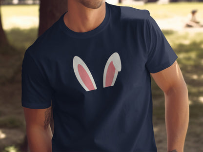 Navy Bunny Ears Graphic Tee Cute Fun product type