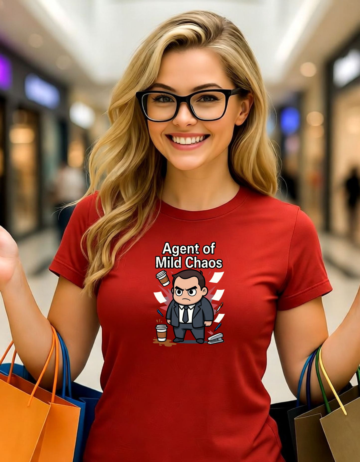 Agent of Mild Chaos graphic design on a Heavyweight T-shirt