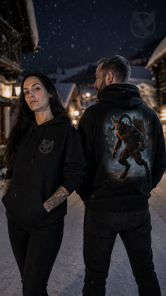 Krampus - Alpine Folklore Dark Art Premium Graphic Hoodie