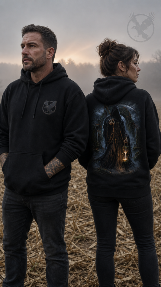 Grim Reaper - Final Harvest Dark Art Premium Graphic Hoodie