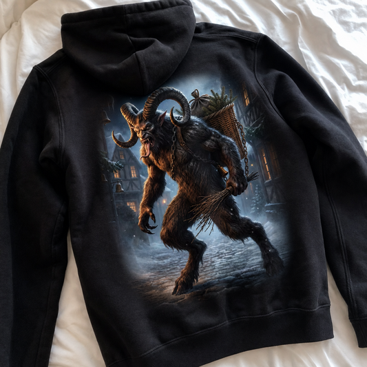 Krampus - Alpine Folklore Dark Art Premium Graphic Hoodie