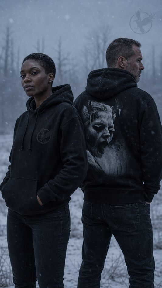 Wendigo - Winter Horror Dark Art Premium Graphic Hoodie