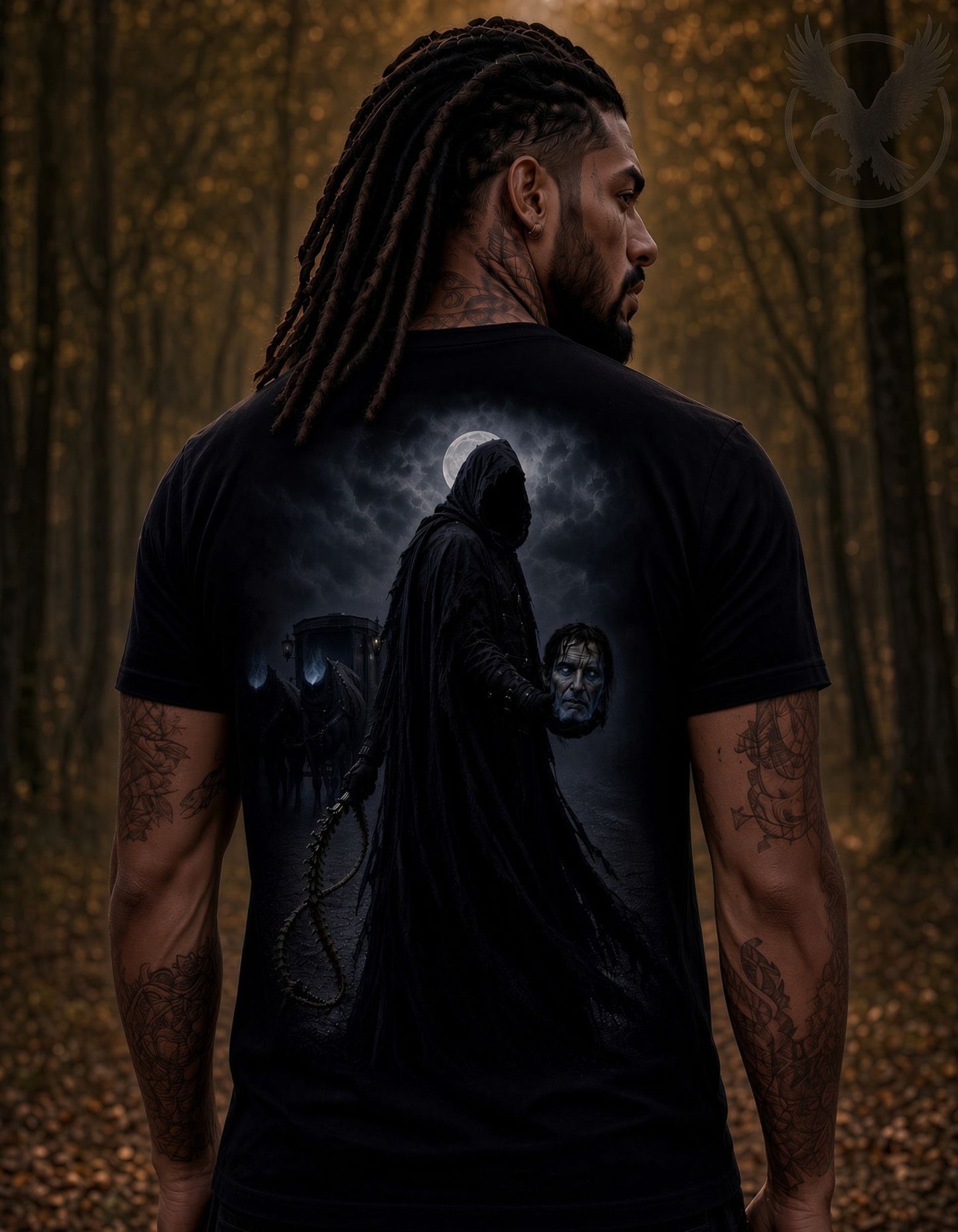 Dullahan - Headless Rider Dark Art Premium Graphic T-Shirt