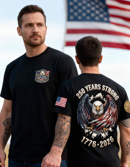 250th Anniversary Eagle - Bold Patriotic Graphic Premium Soft-Blend T-Shirt