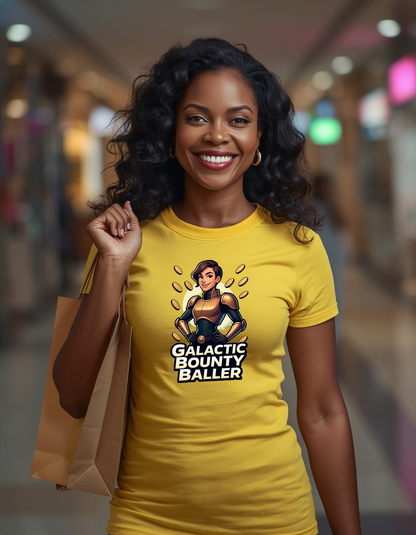 Galactic Bounty Baller graphic design on a Heavyweight T-shirt