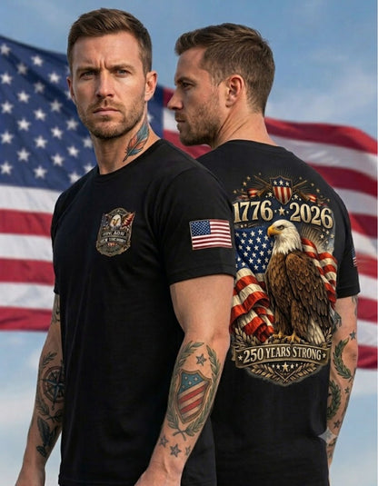 America 250th Anniversary Eagle Shirt 1776 2026 - Patriotic Commemorative Graphic T-Shirt