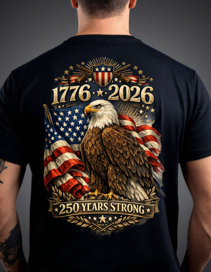 America 250th Anniversary Eagle Shirt 1776 2026 - Patriotic Commemorative Graphic T-Shirt