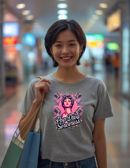 Pop Diva Sorceress graphic design on a Heavyweight T-shirt