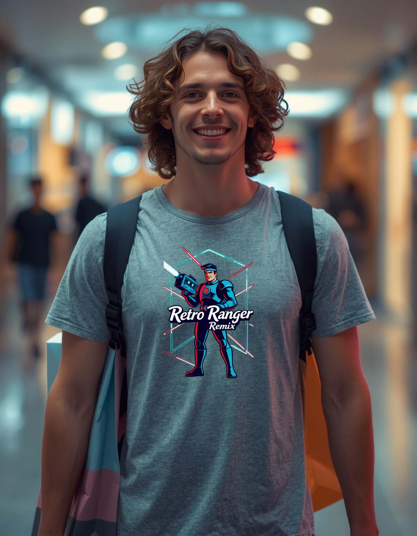 Retro Ranger Remix graphic design on a Heavyweight T-shirt