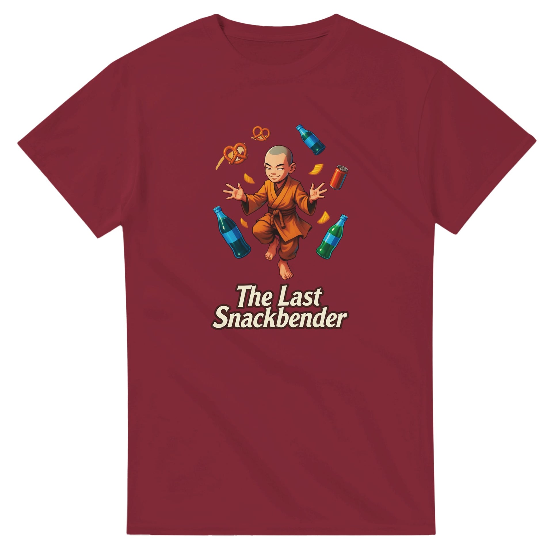The Last Snackbender graphic design on a Heavyweight T-shirt