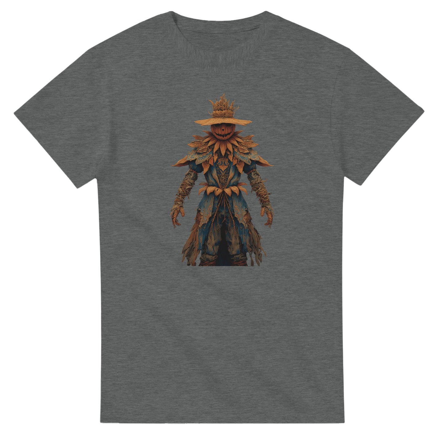 Haunted Harvest Scarecrow on a Heavyweight T-shirt