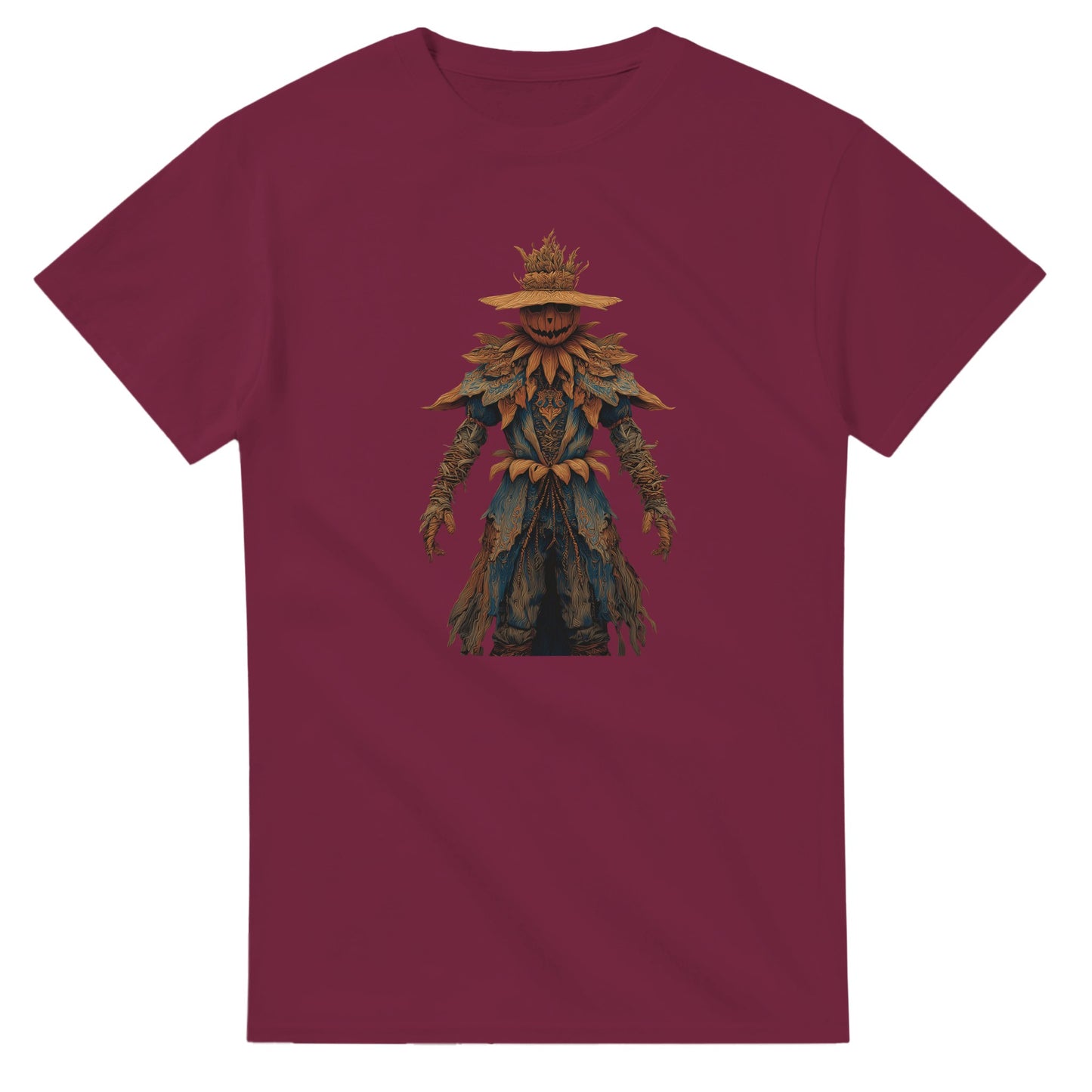 Haunted Harvest Scarecrow on a Heavyweight T-shirt