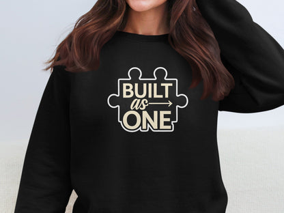 Built As One Graphic Puzzle Piece Design Shirt
