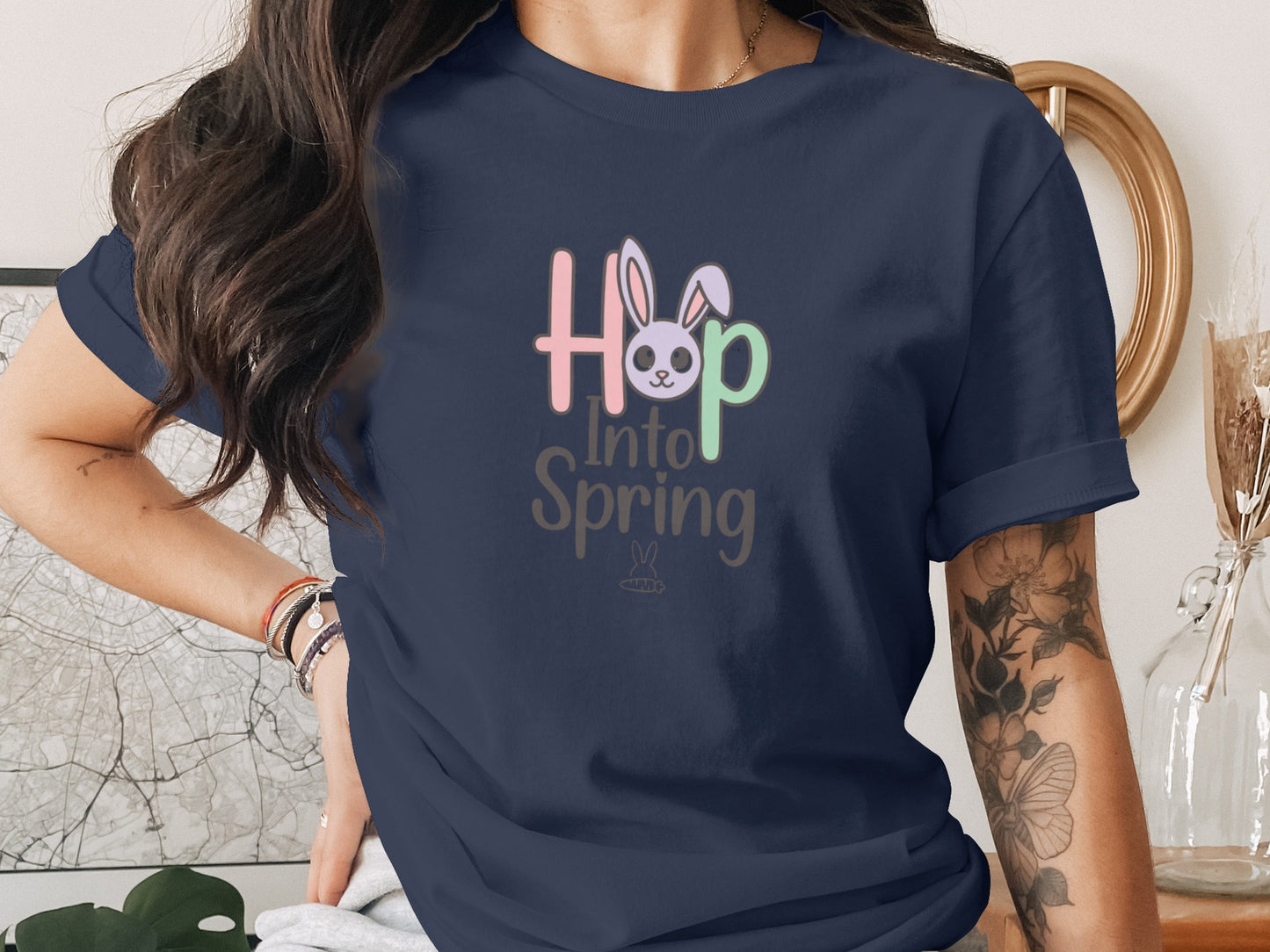Hop Into Spring Bunny Graphic T-Shirt product type