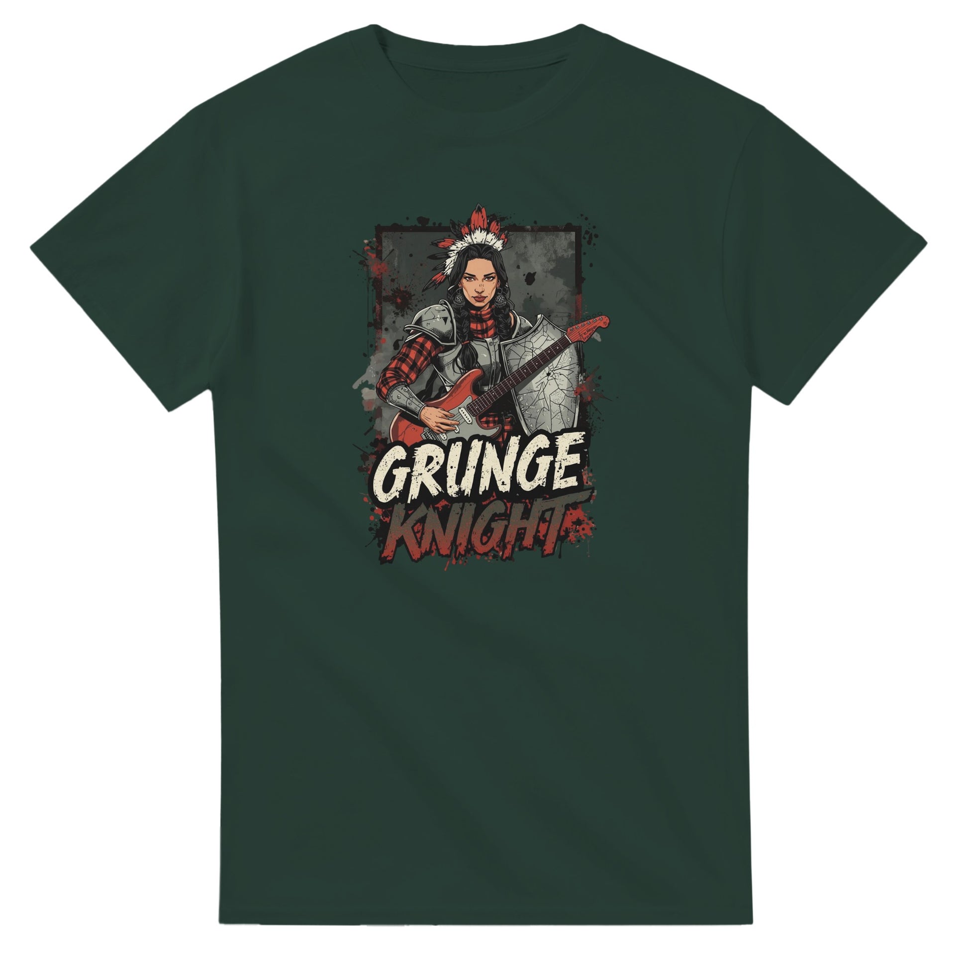 Grunge Knight graphic design on a Heavyweight T-shirt