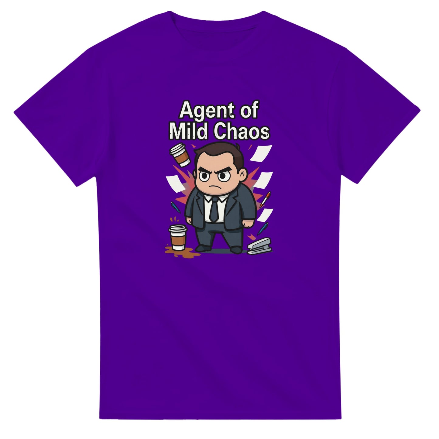 Agent of Mild Chaos graphic design on a Heavyweight T-shirt