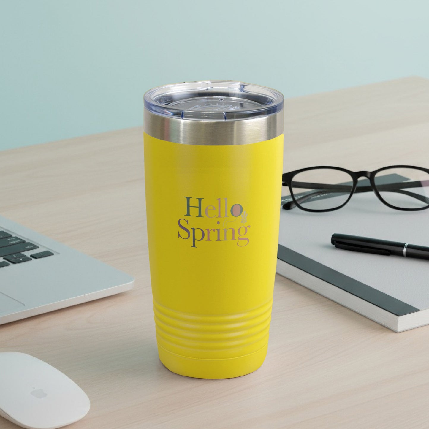 Hello Spring Yellow Computer Desk Product