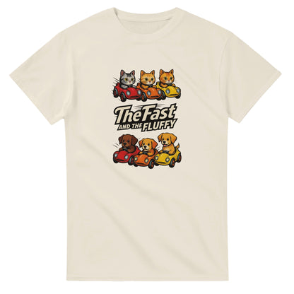 The Fast and The Fluffy graphic design on a Heavyweight T-shirt
