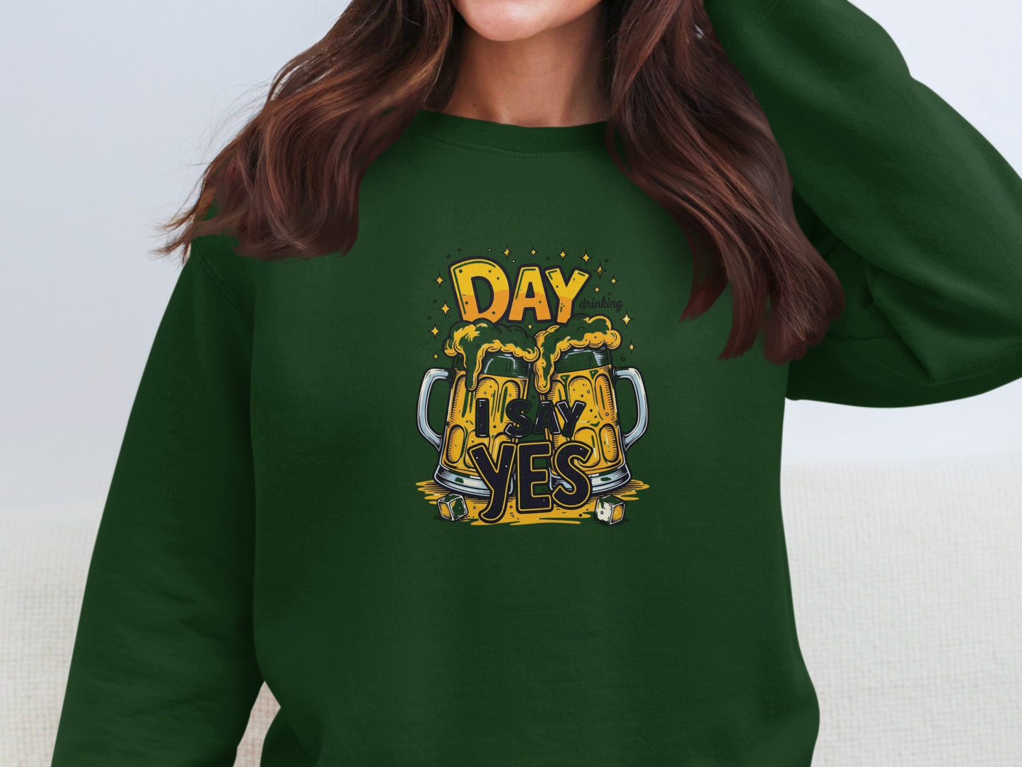 DAY drinking I SAY YES beer mugs graphic product type
Sweatshirt, Graphic shirt, Beer design, Drinking shirt, Funny shirt, I Say Yes shirt, Day Drinking shirt, Beer Mugs shirt, Party shirt, Alcohol shirt, Beverage shirt, Pub shirt, Happy Hour shirt, Beer Lover, Unisex Sweatshirt, Casual Sweatshirt, Novelty Sweatshirt, Celebration top, Weekend Sweatshirt, Humor shirt