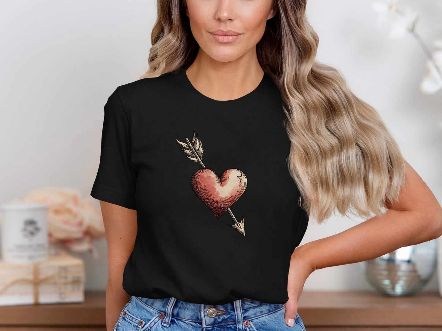 Cupid's Arrow design on a Premium Tee